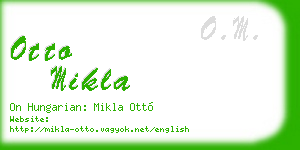otto mikla business card
