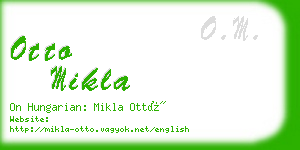 otto mikla business card